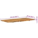 vidaXL Dessus de salle de bain en acacia massif - Accessoire d'évier en bois - Bord vivant - 2