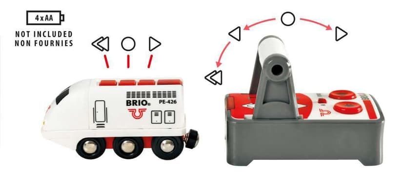 BRIO World Remote Control Travel Train – RC Toy Passenger Train, Compatible with BRIO World Wooden Railway Track & Sets, Add-On Accessory for Kids 3 Years and Up - 5