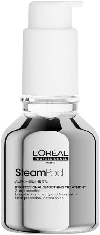 L’Oreal Professionnel, 3-In-1 Smoothing Treatment, Up to 72hr Frizz Control, Heat Protection, Shine, Steampod, For All Hair Types, 50 ml - 1