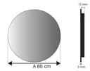 BD ART - Wall Mirror - Bathroom Mirror - Round Diameter 80 cm - with LED Lighting - Light Colour Cool White 4200 K, IP44 - Large Mirror - Full Length Mirror - Bathroom Wall Mirror - 2