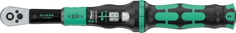 Wera Click-Torque Lock A 5 R/L Torque Wrench, 1/4" x 2.5-25 Nm - 05075693001 - 1