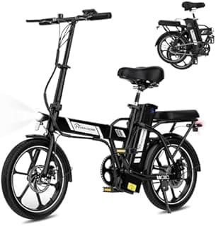EVERCROSS Vélo Electrique pour Adultes, 16''/20" Vélo Electrique à Gros Pneus, 250W E Bike,Jusqu'à 25KM/H, 36V/48V Batterie Amovible, Vélo Tout-Terrain Electrique pour la Neige de Montagne - 1