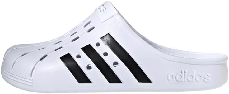 adidas Mixte Adilette Clogs, Cloud White/Core Black/Cloud White, 37 EU - 1