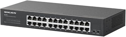 Mercusys TP-Link MS124GS 24 Port Gigabit Switch, Desktop or Rack Mount, Plug & Play, Traffic Priority, Loop Prevention, Isolation Mode, Silent Operation, Metal Case