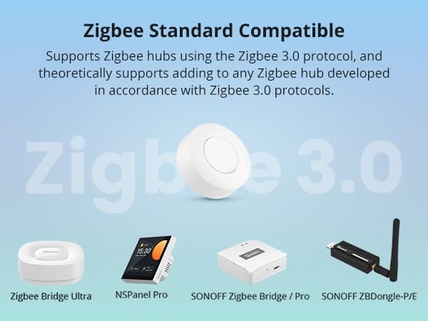 2 Pack SONOFF SNZB-01P Zigbee Wireless Switch, 2 Way Control Supports to Create Smart Scenes, Trigger The Connected Devices on eWeLink APP,5 Years Battery Life,Requires Zigbee Hub - 6