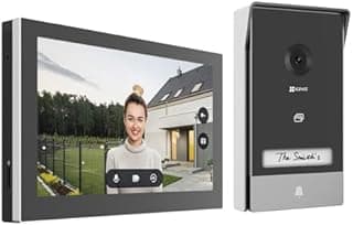 EZVIZ 2K Video Doorbell with Camera, Door Intercom with 7 Inch Colour Touch Screen, Person Detection and Two-Way Audio, Intercom with Door Opener, Supports Dual Band WiFi, HP7 - 1
