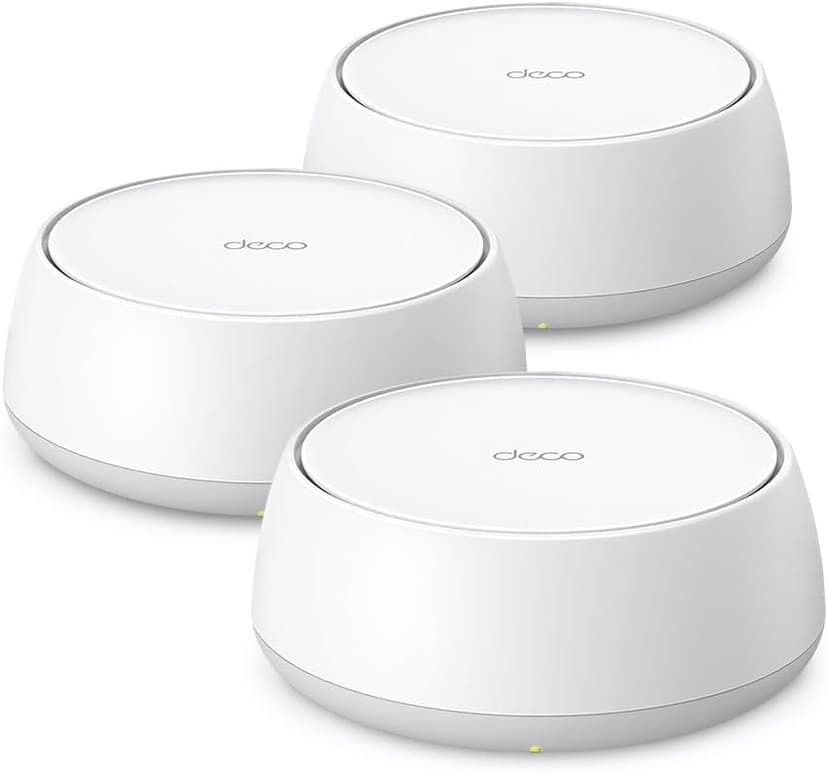 TP-Link Deco BE25(3-pack), BE3600 Mbps, 2×2.5 Gbps Ports, AI Supported Multi-Process Capability, Connectivity up to 150 Devices, VPN, WPA3, Dual-Band Wi-Fi 7 Mesh System - 1