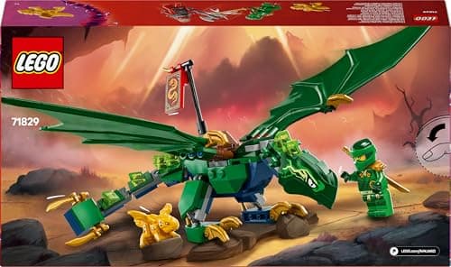 LEGO NINJAGO Lloyd’s Green Forest Dragon Figure - Building Toy with 2 Minifigures for Imaginative Play, Ninja Gift Idea for 6 Plus Year Old Boys, Girls & Dragons Rising Fans 71829 - 12