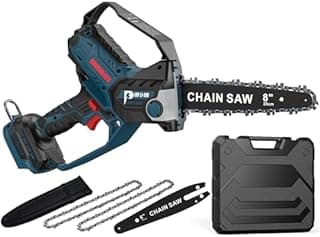 8-Inch Chainsaw for Bosch 18V GBA Battery, Auto-Oiler, 6&…