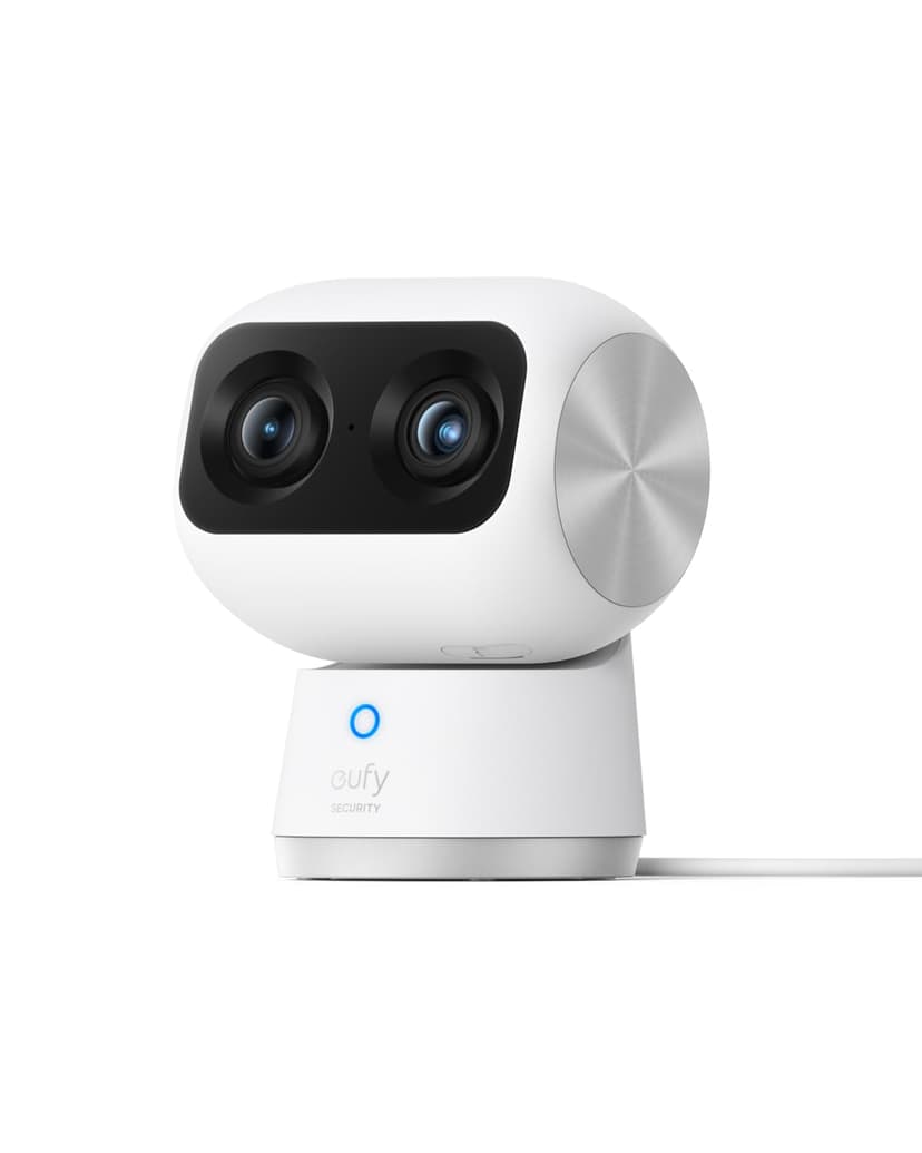 eufy Security Indoor Cam S350, Dual Cameras, 4K UHD Resolution, Surveillance Camera with 8× Zoom and 360° PTZ, Human/Animal AI, Ideal for Baby Monitor/Pet Camera/Home Surveillance, Dual Band Wi-Fi 6 - 1
