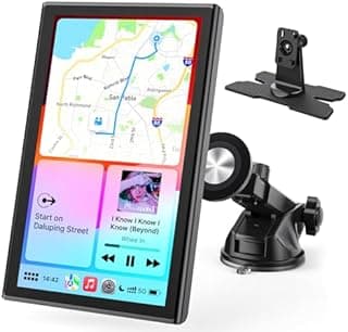Avylet 7'' Wireless Car Stereo with Apple Carplay & Android Auto, Portrait & Landscape Screen, OTA, Magnetic Mount, Portable Car Stereo, GPS Navigation, Bluetooth/Voice Control/Mirror Link - 1