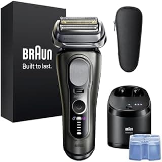 Braun Series 9 PRO+ Rasoir électrique pour homme, 5+1 Lames de précision ultra fines, Pro-SensoAdapt, rasoir avec batterie de 60 min, 6 en 1 SmartCare Center, rasoir humide et sec – 9665 cce, graphite - 1