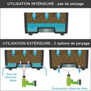 EDA Plastiques Toscane 13637 G. ANT SX2 Vase 20 x 80 cm XXL - 3