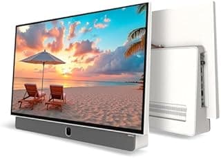 Metz TV Portable 24 Pouces (60 cm) Smart Google TV FHD avec Batterie Intégrée Poignée HDR 10 Chargeur Voiture 12V Ecran Anti-reflet Dolby Audio HDMI USB Bluetooth Wi-FI (24MPE7000 Blanc)