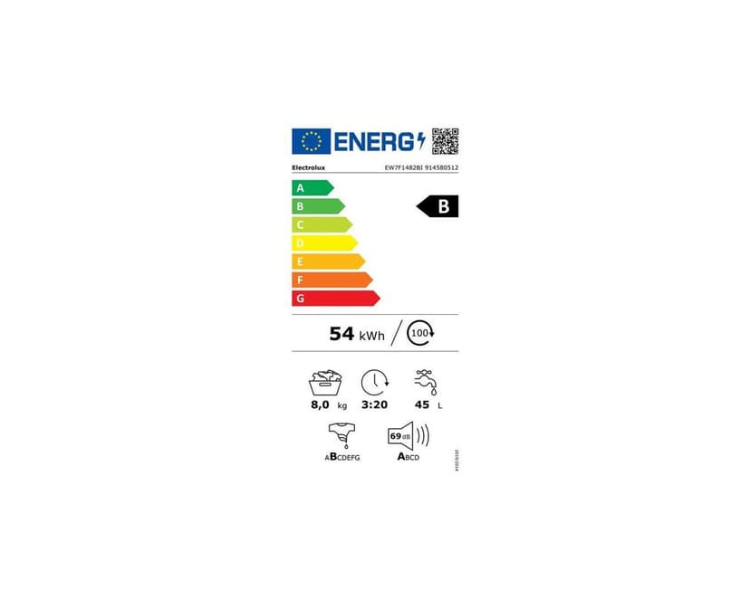 LAVE-LINGE FRONTAL TOUT INTÉGRABLE EW7F1482BI - 2