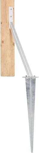 TRIBECCO® Ancre tempête à enfoncer, 1 pièce, 590 x 320 x 535 mm, ancre à enfoncer avec piquet pour stabiliser les clôtures et les murs brise-vue, galvanisée à chaud, pour l'intérieur et l'extérieur