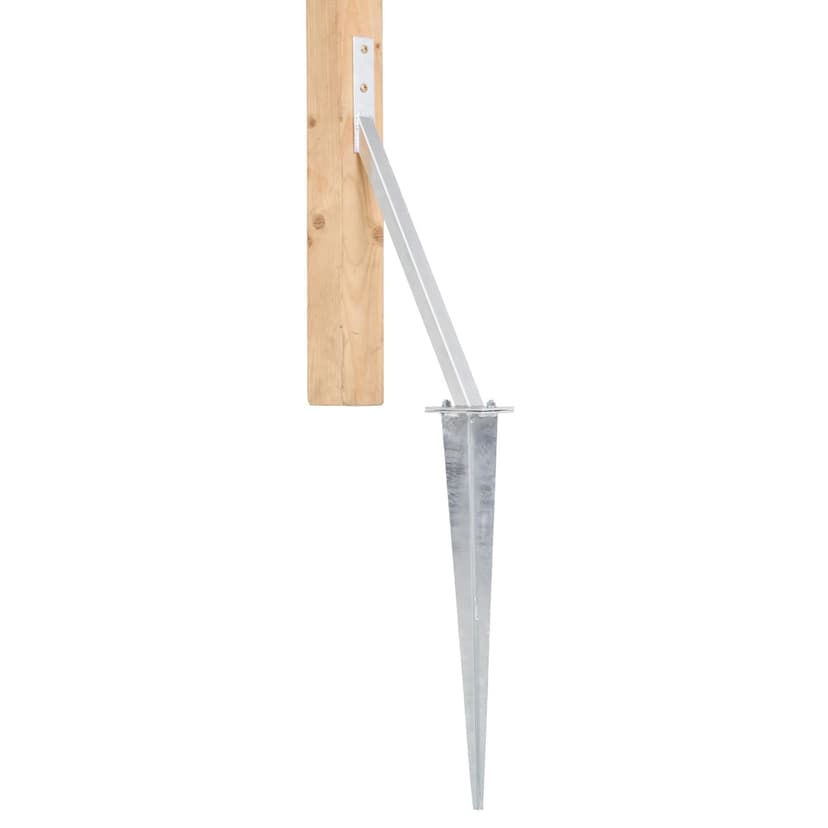 TRIBECCO® Ancre tempête à enfoncer, 1 pièce, 590 x 320 x 535 mm, ancre à enfoncer avec piquet pour stabiliser les clôtures et les murs brise-vue, galvanisée à chaud, pour l'intérieur et l'extérieur - 1