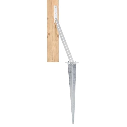 TRIBECCO® Ancre tempête à enfoncer, 1 pièce, 590 x 320 x 535 mm, ancre à enfoncer avec piquet pour stabiliser les clôtures et les murs brise-vue, galvanisée à chaud, pour l'intérieur et l'extérieur