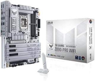 ASUS TUF GAMING Z890-PRO WIFI Intel ATX motherboard, 16+1+2+1(80A) power stages, DDR5, PCIe 5.0 w/ full support for next-gen GPUs, 2xUSB4, front USB 20Gbps w/ PD Fast Charge, 4xM.2 slots, Wi-Fi 7
