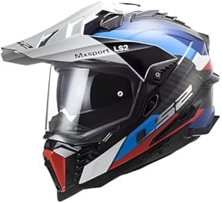 LS2, Casque Moto Cross Explorer Carbon Frontier Black Blu…