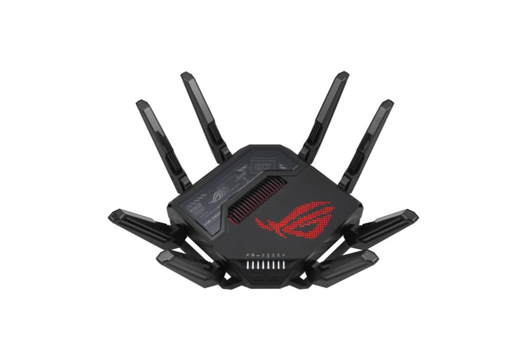 ASUS ROG Rapture GT-BE98 Quad-band WiFi 7 AiMesh Extendable Gaming Router, 25Gbps, 320MHz, 4K-QAM, Dual 10G Ports, Quad 2.5G Ports, Subscription-free Network Security, VPNs, 4G LTE/5G Mobile Tethering