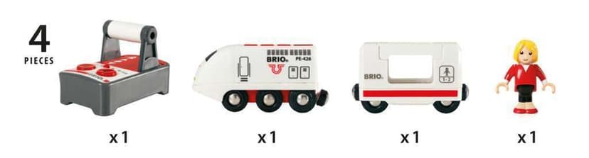 BRIO World Remote Control Travel Train – RC Toy Passenger Train, Compatible with BRIO World Wooden Railway Track & Sets, Add-On Accessory for Kids 3 Years and Up - 8