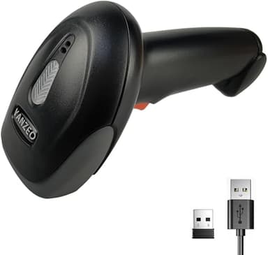 Yanzeo L6811 Barcode Scanner 1D Wireless & USB Barcode Re…