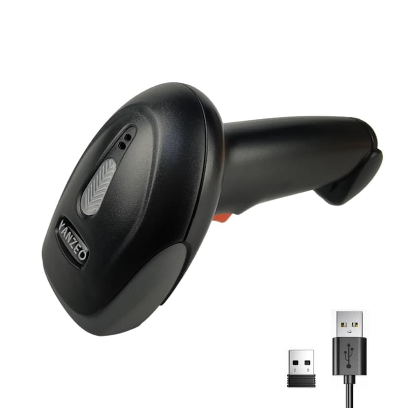Yanzeo L6811 Barcode Scanner 1D Wireless & USB Barcode Re… - 1