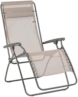Lafuma Mobilier Relax Rt2, Chataigne, Steel/Texplast,Polypropylene/ Polyester, For Détente, Uv Resistant, 114x68x87 cm - 1