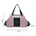 Vllcsla Sac de Sport Femme Petit, Poche Humide, 45x27x20 cm, Imperméable Sac à Bandoulière de Sport/Voyage, Sacs de Week-End à Main, Sacs de Voyage Femme Piscine, Léger, Doux (Rose foncé) - 5