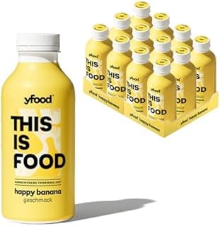 yfood Happy Banana, tasty meal replacement, THIS IS FOOD drink, 30 g of protein, 26 vitamins and mineral (12 x 500ml)