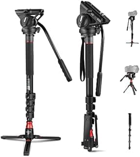 NEEWER Professional Camera Monopod with Feet, 70.5"/179cm…