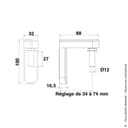 Hinge equ' Stainless Steel Vertical Door Hinge with Mini Composite, Black 9005 - 3