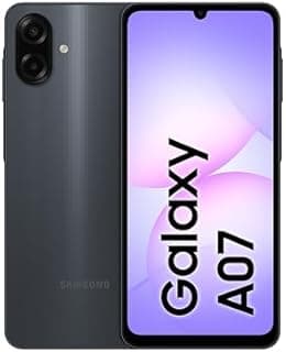 Samsung Galaxy A07 LTE, Smartphone Android, 128 Go de Stockage, 4 Go de RAM, Noir, 6 mises à Niveau du système d'exploitation, Grand écran, processeur 6 nm (Version Émirats Arabes Unis) - 1