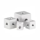 Orivin 20Pcs M-3 Cube Connector Aluminium Profile Hexagonal Square Fixing Block for Fixed Acrylic Sheet Hardware Lighting 10x10x10mm, Silver - 4