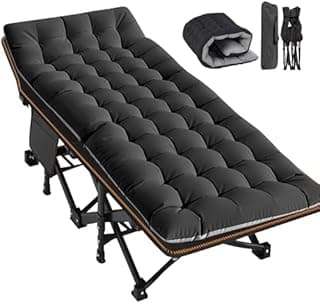 Folding Camp Bed for Adults, 190x71x36CM, 200KG Load Capa…