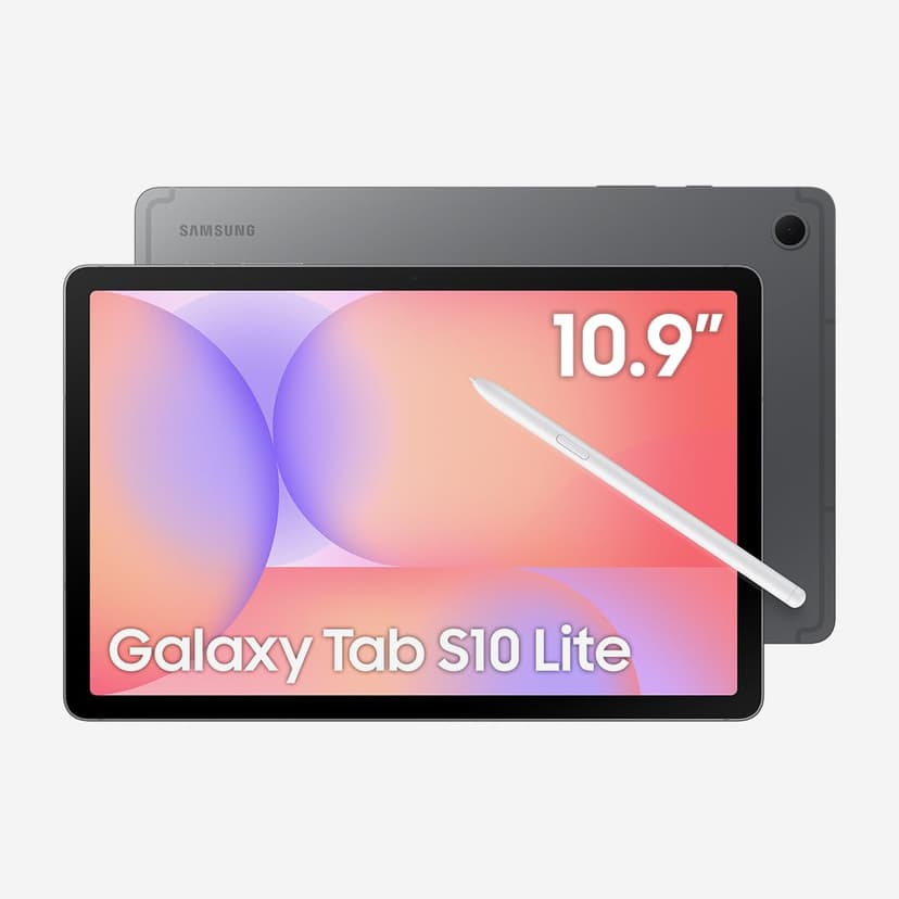 Samsung Galaxy Tab S10 Lite with S-Pen | 128GB, 6GB RAM, Wi-Fi Only | 10.9” 90Hz LCD, Android 15 WiFi 6 Tablet, All Day Battery | International Model X400 | 256GB SD Card Bundle, Gray - 1