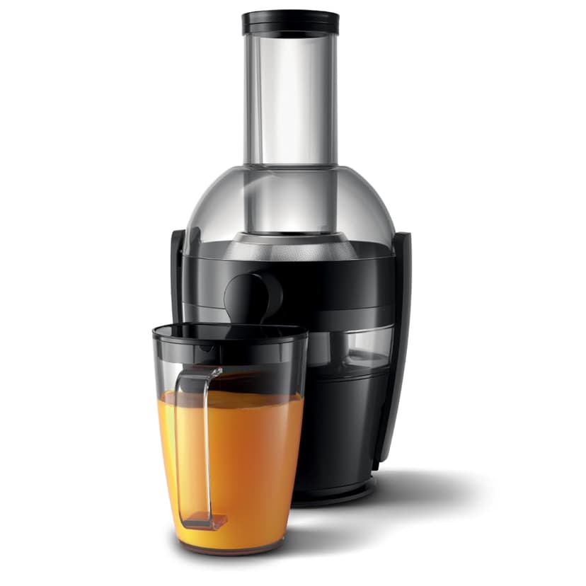 Philips Centrifugeuse Série 3000 - Extracteur de Jus avec cheminée XL 75mm, Technologie QuickClean, Capacité 2 L, Puissance 800W, Facile à assembler et rincer, Jus lisse sans pulpe, noir (HR1856/70) - 2