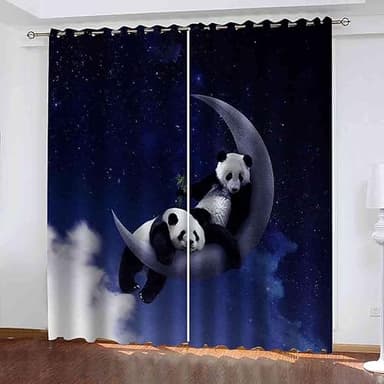 GXLOGA Lot de 2 Rideau Occultant Panda de dessin animé ét…