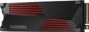 Samsung 990 PRO Heatsink NVMe M.2 SSD with heat sink, 1 TB, PCIe 4.0, 7,450 MB/s read, 6,900 MB/s write, Internal SSD with RGB for PC/console gaming and video editing, MZ-V9P1T0CW - 3