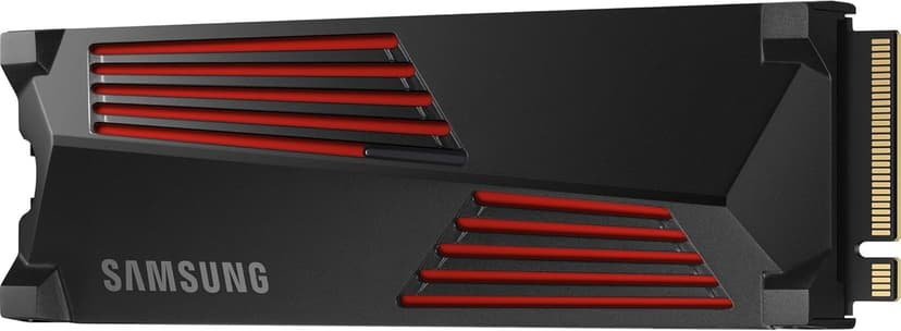 Samsung 990 PRO Heatsink NVMe M.2 SSD with heat sink, 1 TB, PCIe 4.0, 7,450 MB/s read, 6,900 MB/s write, Internal SSD with RGB for PC/console gaming and video editing, MZ-V9P1T0CW - 3