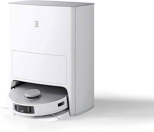 ECOVACS DEEBOT T20 Omni 6000Pa Robot aspirateur Laveur, Auto Levage de la serpillière, Nettoyage à l'eau Chaude et séchage, Vidage Automatique, détection d'obstacles 3D, réservoir d'eau 4L, Alexa/APP