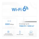 Mercusys Halo H3000X Mesh WiFi System, Wi-Fi 6 AX3000 Dual Band Router & Repeater, 3 Gigabit Ports, MU-MIMO, WPA3, Child Lock, Suitable for 3-5 Bedroom Homes - 3