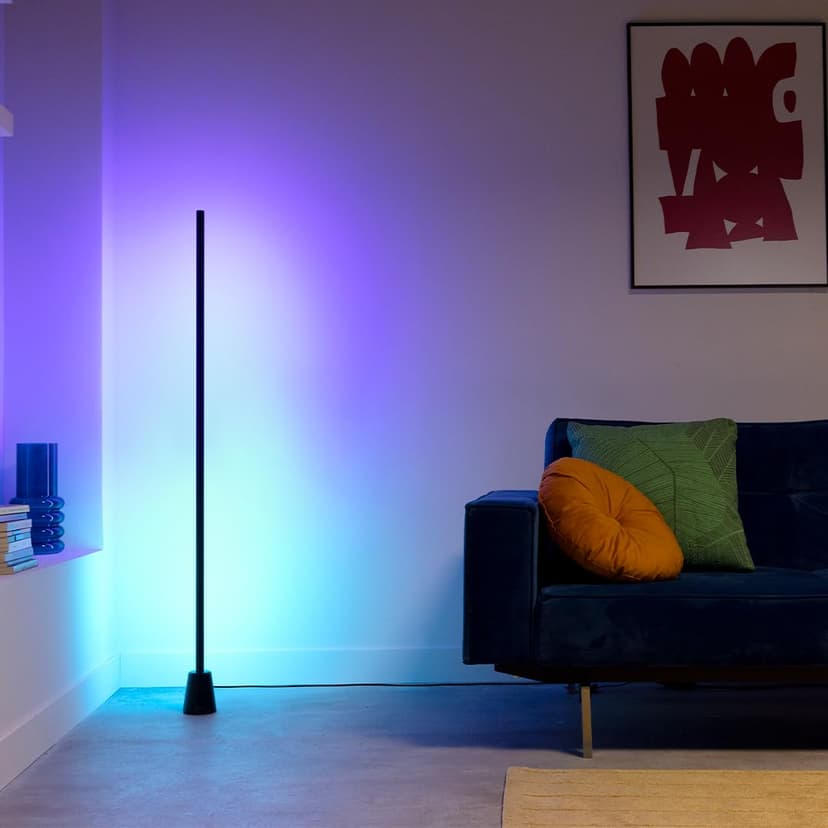 WiZ Gradient Floor Light – RGBIC Displays Multiple Colors at Once – Easy Setup and Sleek Design – Connects to Your Wi-Fi - Voice/App Control, Works with Google Home, Alexa and HomeKit​​ - 6