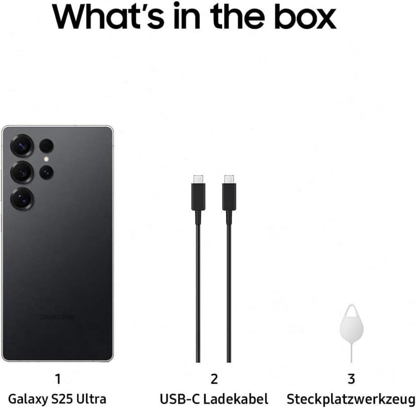 Samsung Galaxy ​S25 Ultra 5G (2025) ​1TB ​Storage​ + 12GB RAM SM-S938B ​Qualcomm Snapdragon 8 Elite SIM Free Factory Unlocked​ Android 15 Smartphone (Titanium Black) - 5