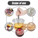 Handheld Mixer, Stainless Steel Semi-Automatic Whisk, Rotating Semi-Automatic Egg Beater, Hand Push Mixer Stirrer Tool for Cooking Kitchen Home Egg Milk (3 Pack) - 6