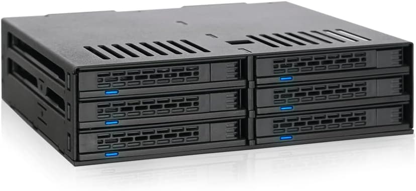 ICY DOCK 4-Bay U.2/U.3 PCIe 4.0 NVMe SSD Mobile Rack with Screwless Trays in 5.25 Inch Bay - ExpressCage MB324V4P-B - 1