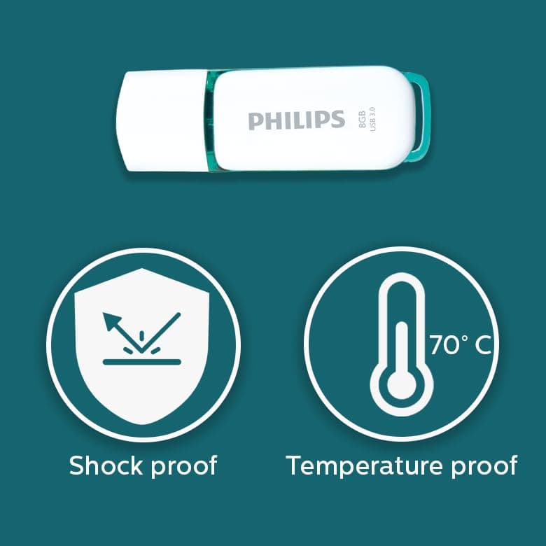 Philips SNOW USB flash drive 8 GB – USB 3.0 8GB – up to 80 MB/s read - 8