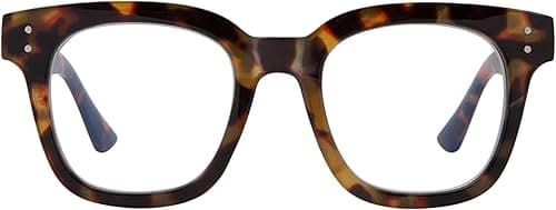 Madison Avenue Women Blue Light Glasses,Oversize Blue Light Glasses for Women, Anti Eyestrain & UV Protection Computer Eyeglasses (Tortoiseshell)