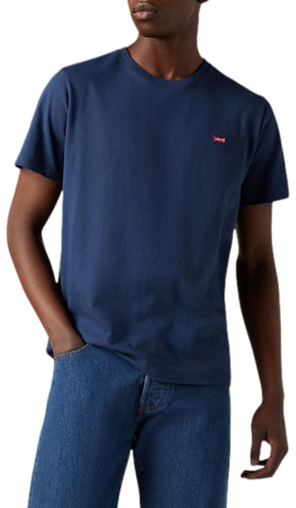 Levi's Men's Ss Original Housemark Tee- Core Chesthit Logo T-Shirt, Cotton + Patch Dress Blues, L - 1